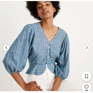 Christy Dawn X madewell emmy blouse romantic peasant top